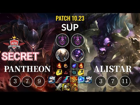 APK Secret Pantheon vs Alistar Sup - KR Patch 10.23