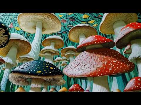 Toadstools and mushrooms - an AI generated magic mushroom Trip - Eight 8 hours long