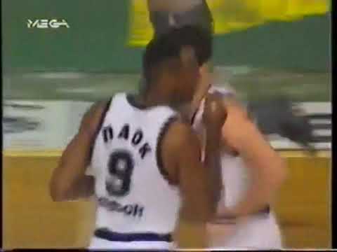 Άρης ΠΑΟΚ 77 88 Aris PAOK 1992 Prelevic Korfas Barlow Papahronis Boudouris