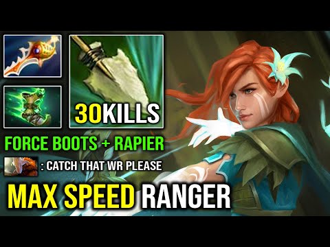Full Speed Windranger Level 3 Boots + Rapier EZ 30Kills Against Hard Carry Juggernaut Apex DotA 2