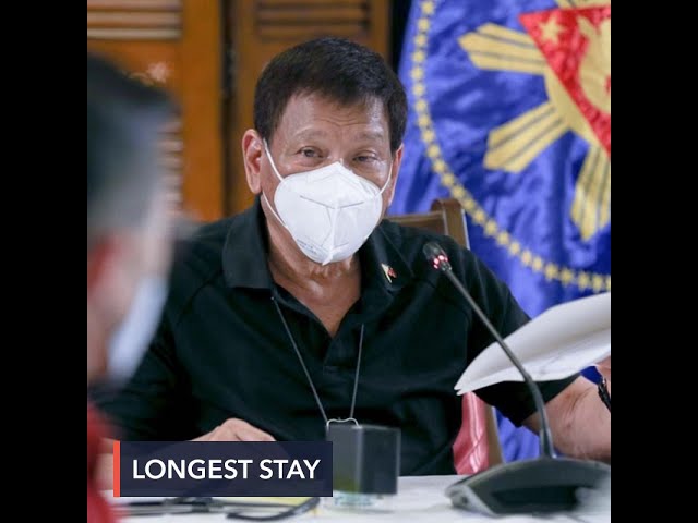 Longest stay: Duterte not back from Davao City after 3 weeks