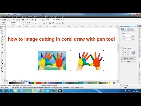 HOW TO IMAGE CUTTING IN COREL DRAW WITH PEN TOOL - YouTube