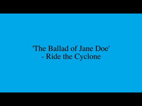 The Ballad of Jane Doe | Ride the Cyclone | Piano