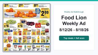 Food Lion Weekly Ad (8/12/26 - 8/18/26) Top 10 Deals