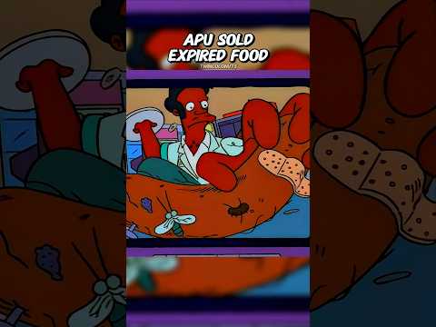 Apu Sold Expired Food 🌭☠️ #simpsons #simpsons