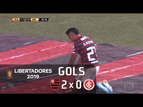 Gols - Flamengo 2 x 0 Internacional - Libertadores 2019