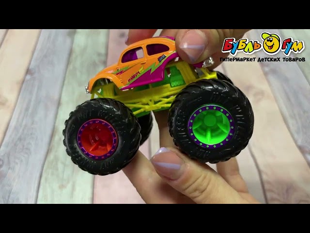Автомобиль Hot Wheels Монстр Трак базовый 1:64 в ассортименте - видео