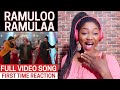 RAMULOO RAMULAA Ala Vaikunthapurramuloo Allu Arjun Full Video Song REACTION