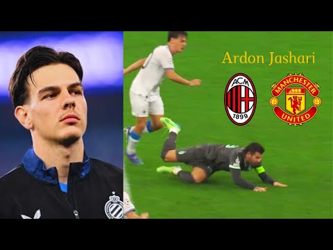 Ardon Jashari VS AC Milan UCL 24/25 At San Siro - AC Milan & Manchester United Target