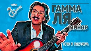 Гамма Ля минор (A minor) на гитаре в три октавы. Ноты, аппликатура и табулатура. gamma А Minor
За основу взята аппликатурная модель из учебника Александра Иванова-Крамского

Ля минор (a-moll) — минорная тональность с тоникой ля. Не