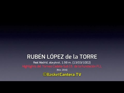 Highlights RUBÉN LÓPEZ de la TORRE ('02).- Real Madrid. 1,98 m. #TorneoFLL (BasketCantera.TV)