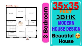 Download lagu 35 X 35 feet House Plan | Ghar Ka naksha | 1225 square feet Home Design mp3