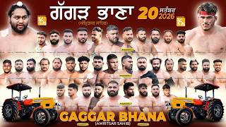 Gaggar Bhana (Amritsar) Kabaddi Cup 20 Sep 2026