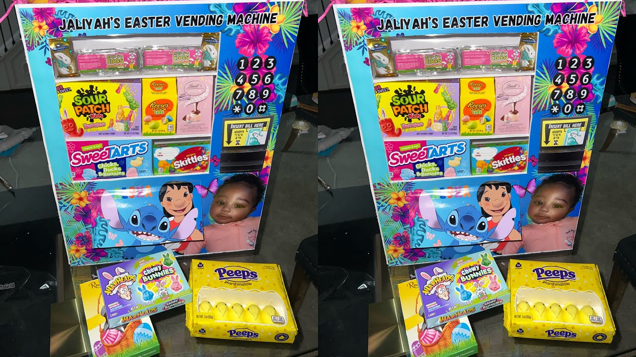 Step by Step Vending Machine Easter Basket Tutorial with a Functional Door