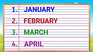 January February-Months of the year | Months name in english | महीनों के नाम