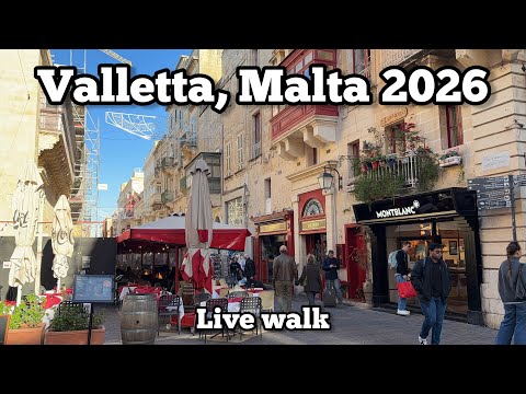 Live Walk in Valletta, Malta 2026