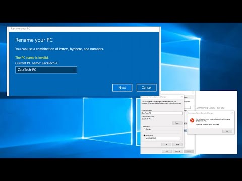 How to fix "The PC name is invalid" error when changing your Computer Name on Windows 10 | 11