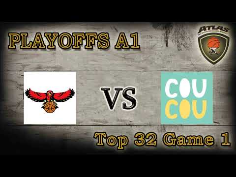 Atlasbasket | Playoffs A1-Top 32 Game 1 | KAVLANTA HAWKS vs COUCOU 65-54