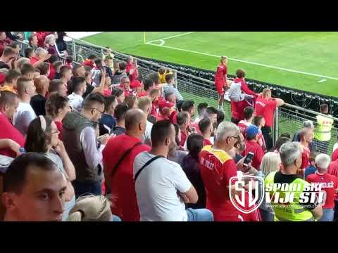 Finale Kupa BiH 2021/22,Sarajevo - Velež Mostar 0-0 (3-4), pirotehnički performans navijača oba tima