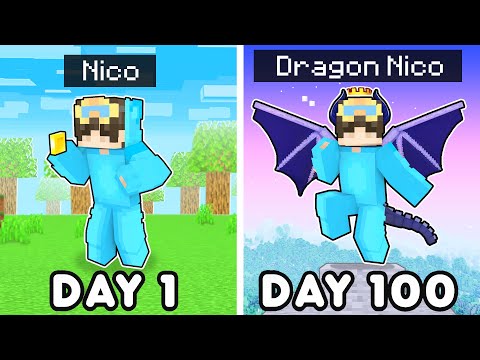Nico and Cash - Nico Survive 100 DAYS as a DRAGON in Minecraft! - Parody Story(Shady,Cash and Zoey TV)