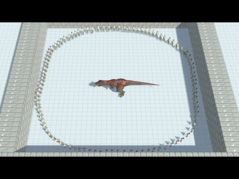 100 Explosive Crossbow Circle Animal Revolt Battle Simulator