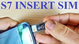 Samsung Galaxy S7, S7 edge - How to Insert SIM Card and Memory Card