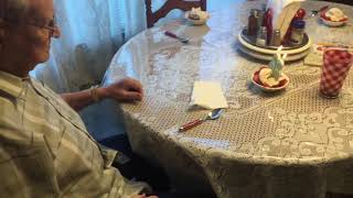 My Grandpa’s 88th birthday! fresh strawberries, strawberry vanilla cheesecake ice cream...yum!