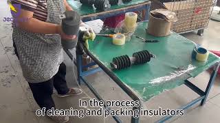 In the process of cleaning and packing insulators