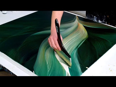 5 Different Ways to Paint with a Huge BRUSH!! /  Abstract Acrylic Painting