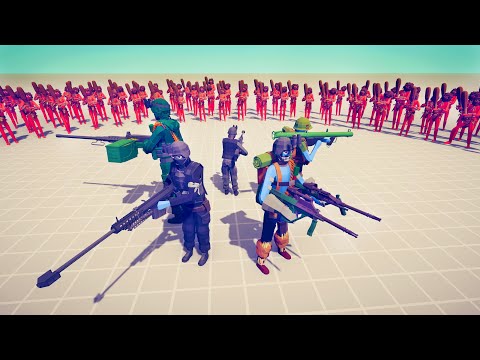 US ARMY SOLDIER vs CIRCLE OF 100x UNITS - Totally Accurate Battle Simulator TABS