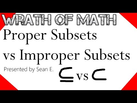 Proper Subsets vs Improper Subsets | Set Theory
