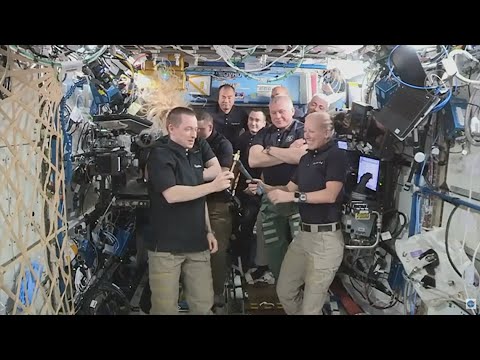 NASA change of command ceremony on International Space Station