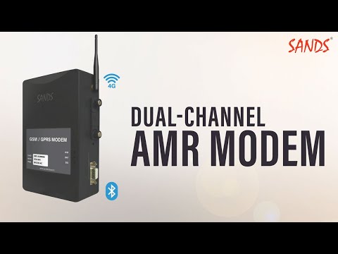 4g wireless or wi-fi sands dual channel amr modem, black
