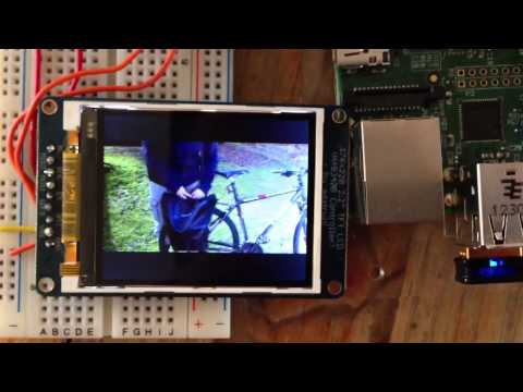 Raspberry Pi playing video on 2.2" LCD.