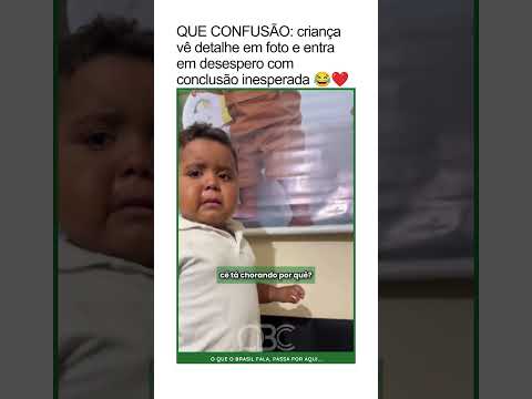 QUE CONFUSÃO: criança vê detalhe em foto e entra em desespero com conclusão inesperada 😂❤️