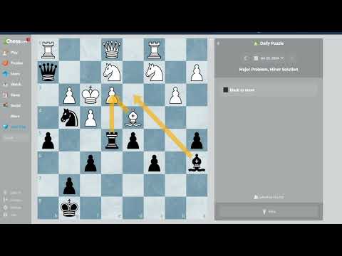 Major Problem, Minor Solution. Daily Chess Puzzles (25-1-2024) #chess #puzzle #daily #chesspuzzles