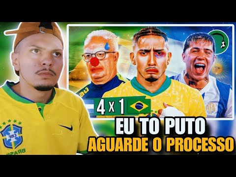 ♫ 4x1 - BRASIL É  HUMILHADO PELA ARGENTINA! | FutParódias | REACT
