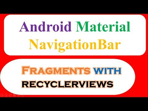 Android Bottom Navigation Bar Ep.03 - Fragments With RecyclerView