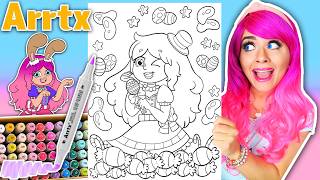Coloring Easter Candy 🍬 Kimmi The Clown Coloring Book | Arrtx Oros Markers #arrtxoros90 #arrtx