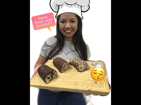 Como fazer um salame de chocolate? Facil e rapido e com ingredientes que temos em casa