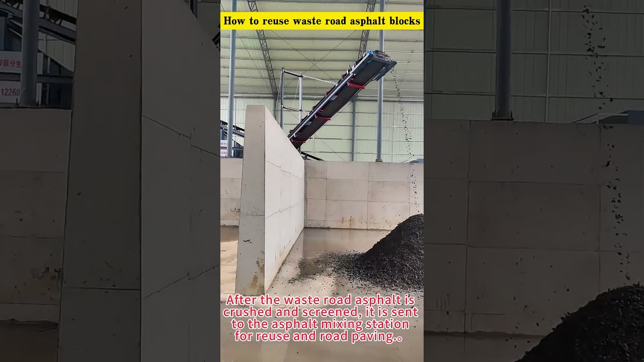 How to reuse waste road asphalt blocks #asphalt #milling #crusher #highway #screening