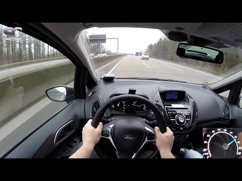 Ford B-MAX 1.0 EcoBoost (2015) on German Autobahn - POV Top Speed Drive