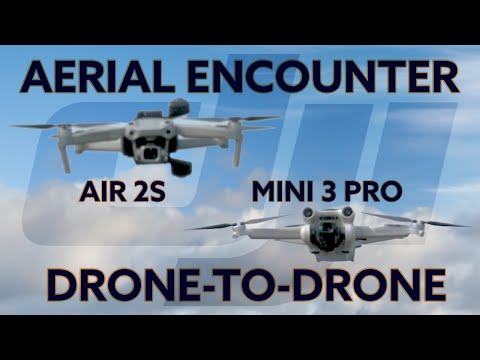 Aerial Encounter: Drone-to-Drone Footage Featuring DJI Air 2S and Mini 3 Pro