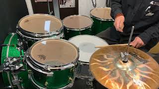 Video thumbnail for canopus R.F.M. Series 5pcs -Green Sparkle- 【中古】 by ドラムコネクション試奏動画