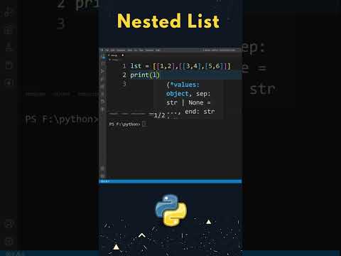 How to Access an Element in Nested List in Python #shorts