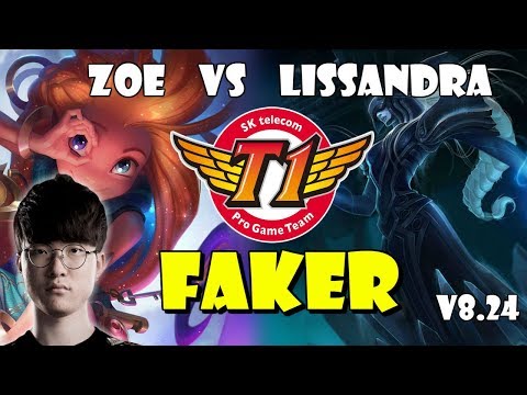 [ SKT T1 Faker ] - Zoe vs Lissandra Mid - Patch 8.24 KR Ranked - KDA 5/5/11