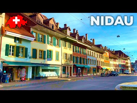 Nidau Biel Switzerland Walking Tour | 4K