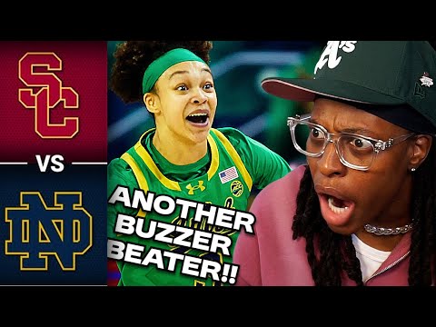 Hannah Hidalgo STUNS USC With Last-Second Shot! | Notre Dame vs USC Highlights REACTION