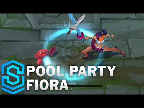 Pool Party Fiora Skin Spotlight - Pre-Release - League of Legends