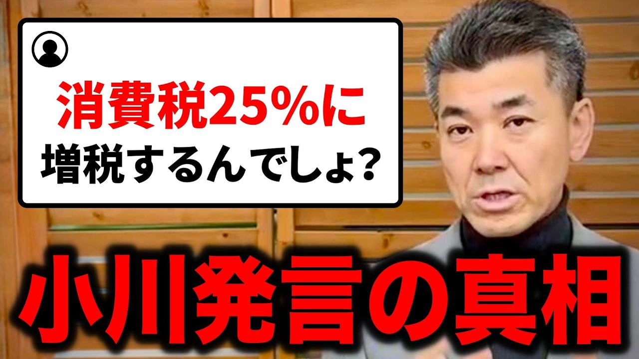 小川代表は消費税25%に増税するんでしょ？について解説します